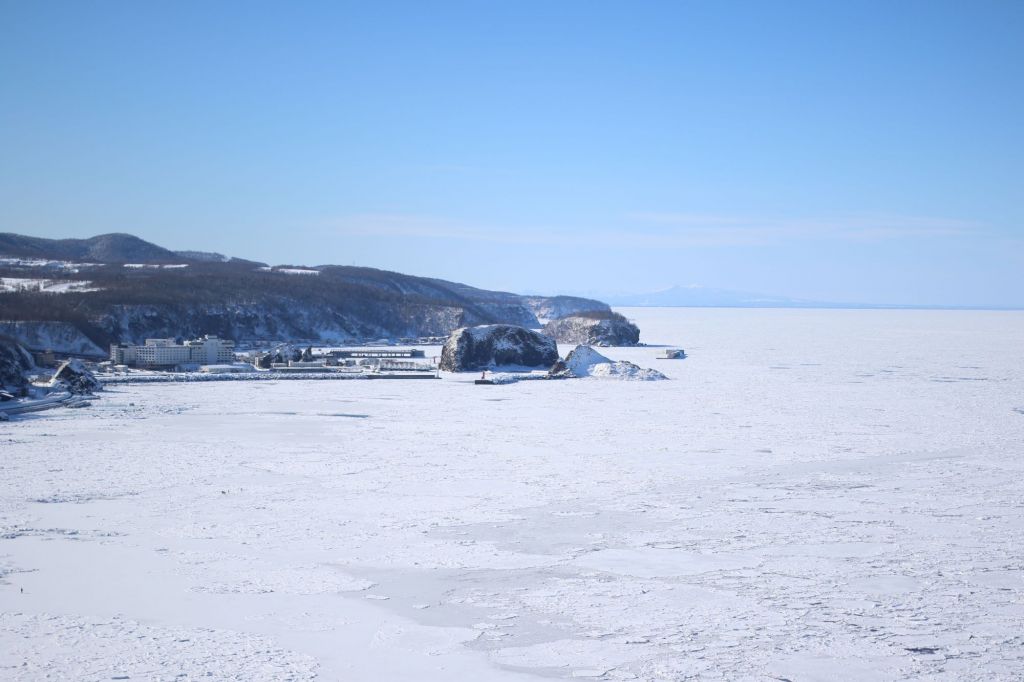 プユニ岬からみた流氷